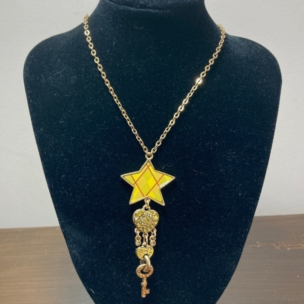 Pilgrim Gold Star and Heart Key Necklace